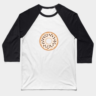 White Donut and Chocolate Sprinkles Baseball T-Shirt
